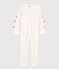 Combinaison déguisement super-héros petite fille en coton biologique blanc MARSHMALLOW/rouge TERKUIT