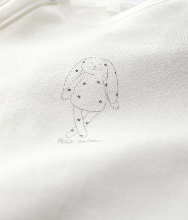 Dors-bien b&eacute;b&eacute; blanc en coton biologique blanc