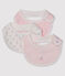 Trio de bavoirs bébé en côte variante 1