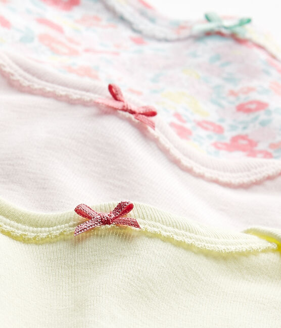 Lot de 3 bodies bébé fille manches courtes blanc LOT