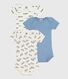 Lot de bodies manches courtes en coton animalier bébé