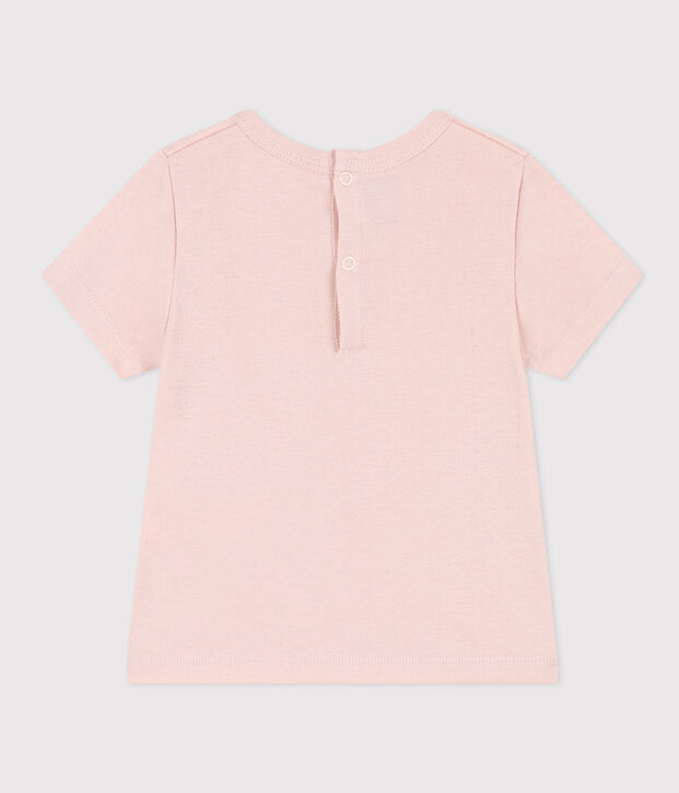Tee-shirt manches courtes en coton b&eacute;b&eacute; rose
