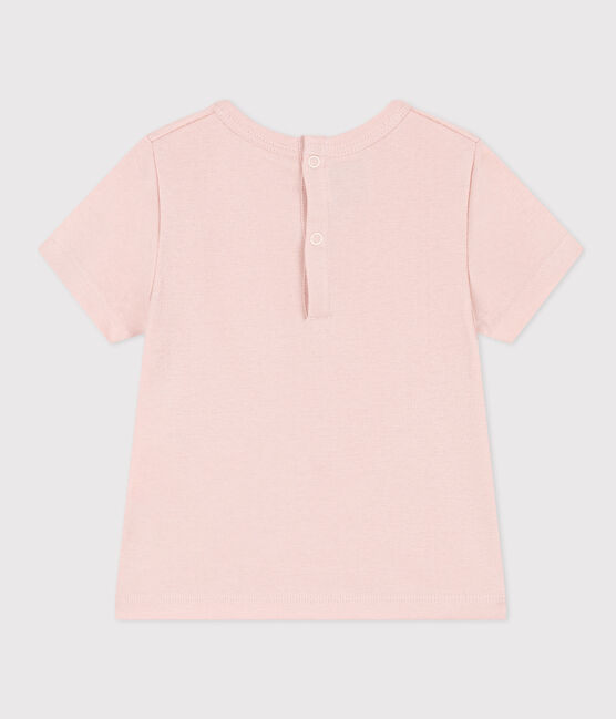 Tee-shirt manches courtes en coton bébé rose SALINE