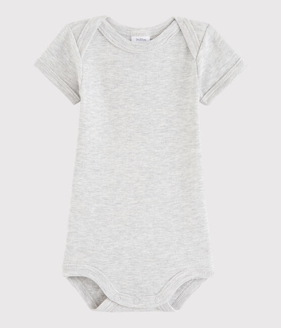 Body manches courtes bébé fille-garçon gris BELUGA CHINE