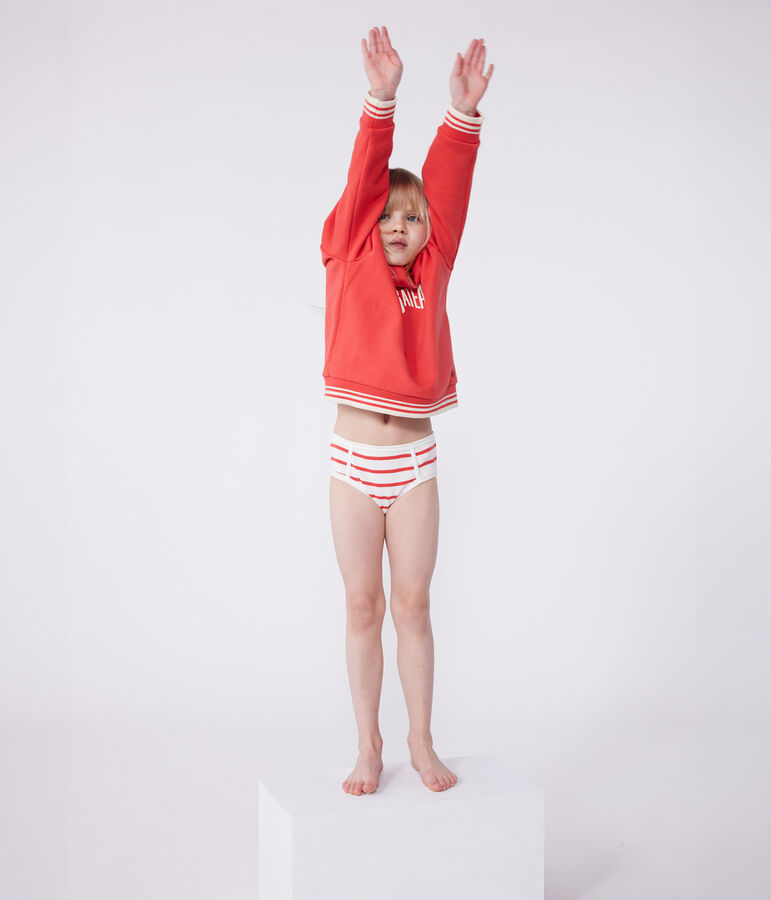 Lot de 2 culottes enfant en coton taille haute &agrave; rayures variante 1