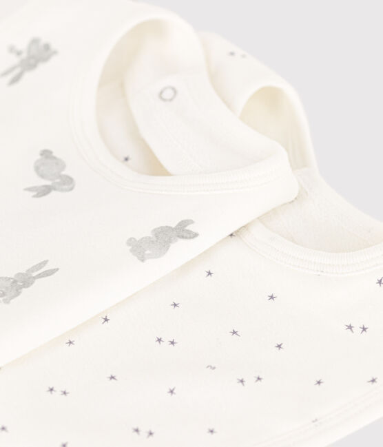 LOT DE 2 BAVOIRS BÉBÉ EN COTON variante 2