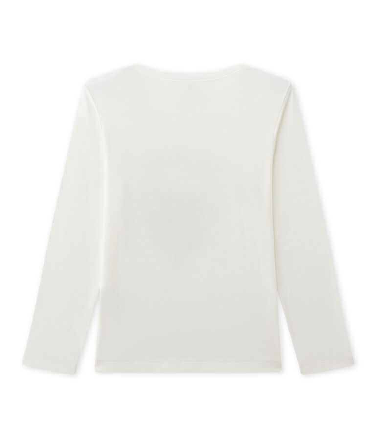 T-shirt manches longues gar&ccedil;on s&eacute;rigraphi&eacute; beige COQUILLE