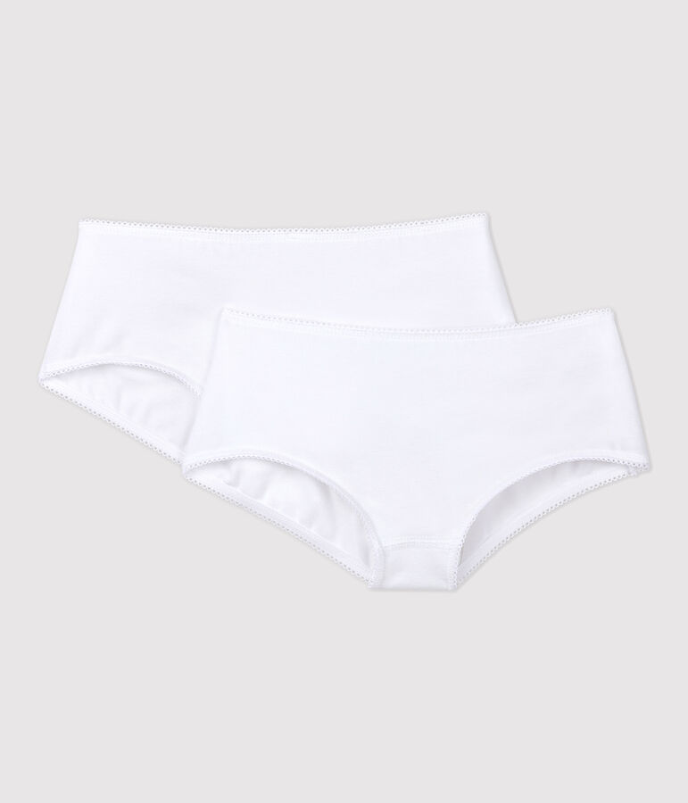 Lot de 2 shorties blancs petite fille variante 1