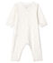 Dors-bien sans pieds bébé petites étoiles en coton biologique blanc MARSHMALLOW/blanc MULTICO
