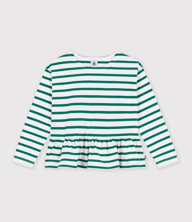 Marini&egrave;re enfant en coton vert/vert