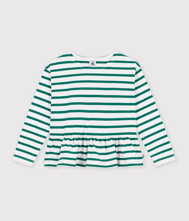 Marini&egrave;re enfant en coton vert/vert