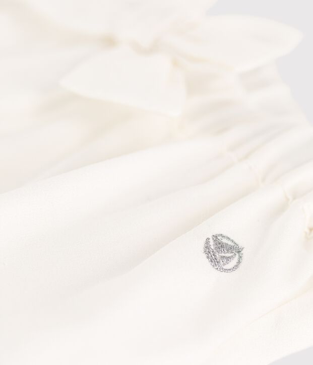 Culotte bloomer en satin soyeux b&eacute;b&eacute; fille blanc/multicouleur