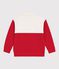 Sweatshirt esprit polo enfant en coton rouge MILK/ POMPIER