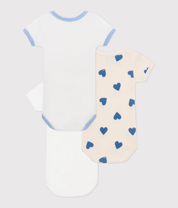 Lot de 3 bodies manches courtes en coton imprim&eacute; b&eacute;b&eacute; multicouleur
