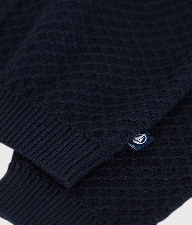 Cardigan en tricot de coton b&eacute;b&eacute; bleu marine