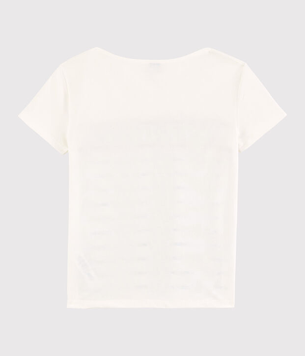 T-shirt ray&eacute; Femme blanc