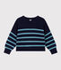 Pull rayé en laine et coton enfant fille / garçon
