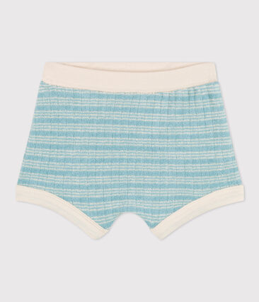 Short bébé en bouclette éponge rayée