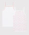 Lot de 2 chemises à bretelles Petit Bateau Je t'aime petite fille variante 1