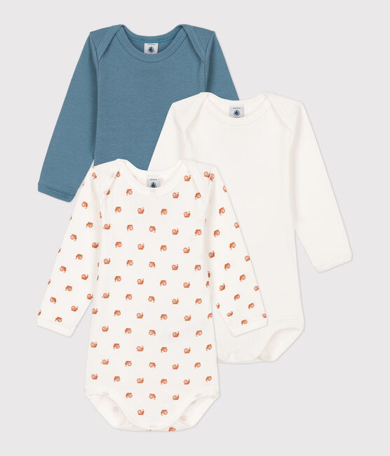Lot de 3 bodies manches longues escargot bébé en coton variante 1