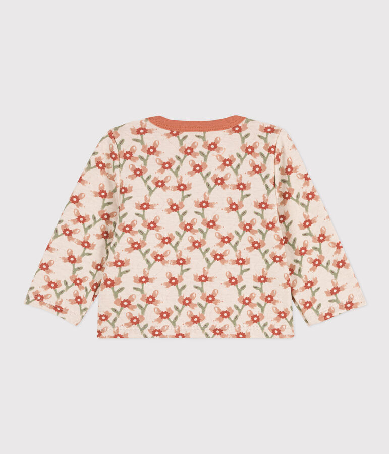 Cardigan en tubique matelass&eacute; imprim&eacute; b&eacute;b&eacute; blanc AVALANCHE/ MULTICO