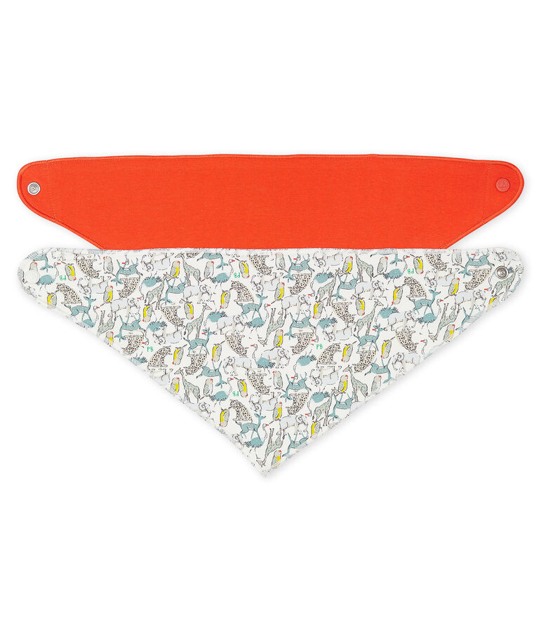 Lot de 2 bandanas-bavoirs b&eacute;b&eacute; gar&ccedil;on multicouleur