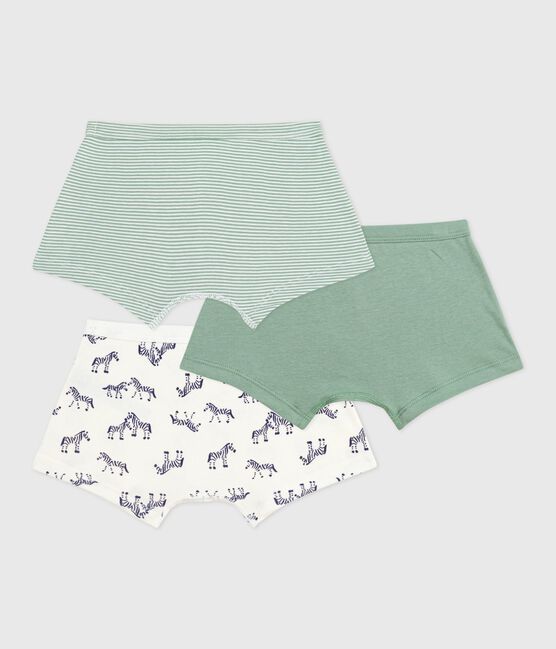 Lot de boxers enfant en coton à ceinture colletée imprimé zèbres variante 1