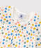 Pyjacourt fleurs phosphorescentes petite fille en coton blanc MARSHMALLOW/blanc MULTICO