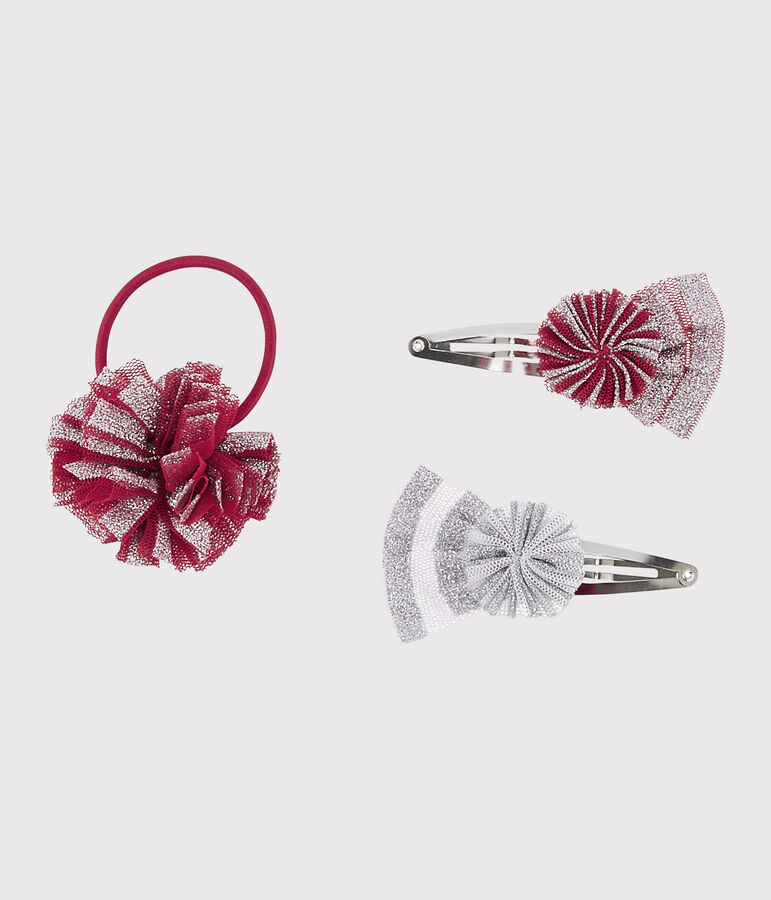 Set de barettes et chouchou enfant multicouleur