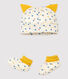 Lot bonnet naissance et chaussons bébé garçon en laine et coton biologique
