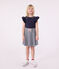 Tee-shirt en coton enfant fille bleu SMOKING