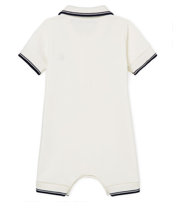 Combicourt polo bébé garçon blanc MARSHMALLOW