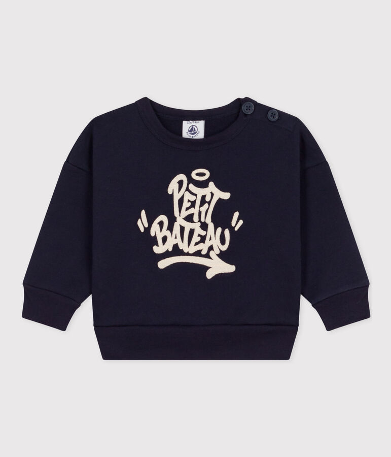 Sweatshirt en molleton b&eacute;b&eacute; bleu SMOKING
