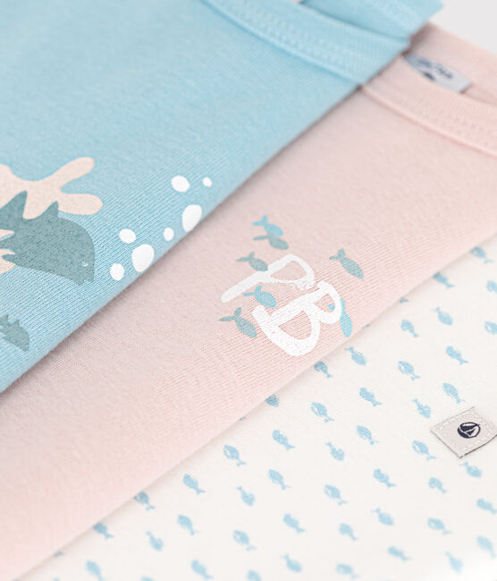 Lot de 3 bodies bébé manches courtes en coton variante 4
