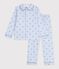 Pyjama boutonn&eacute; enfant en coton imprim&eacute; &eacute;toiles blanc/multicouleur