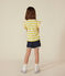 Tee-shirt rayé en jersey flammé enfant fille jaune NECTAR/ AVALANCHE