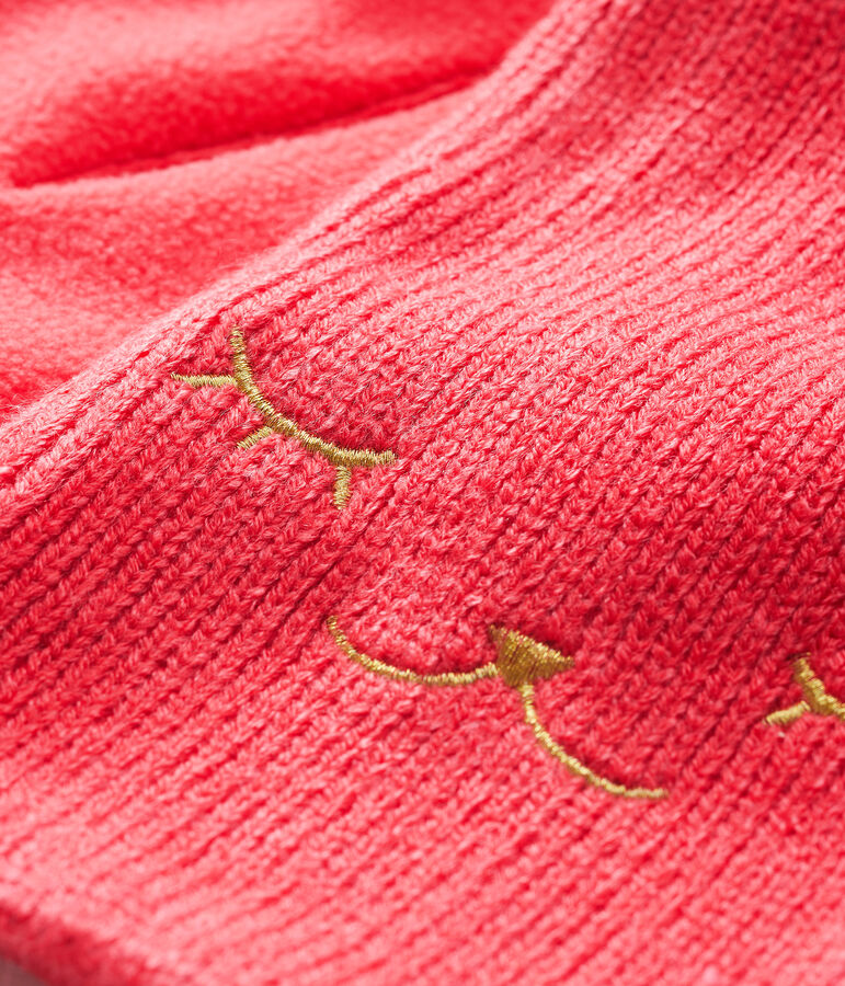 Echarpe b&eacute;b&eacute; fille doubl&eacute;e polaire rouge