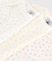 Lot de 3 bodies manches longues coeurs b&eacute;b&eacute; en coton multicouleur