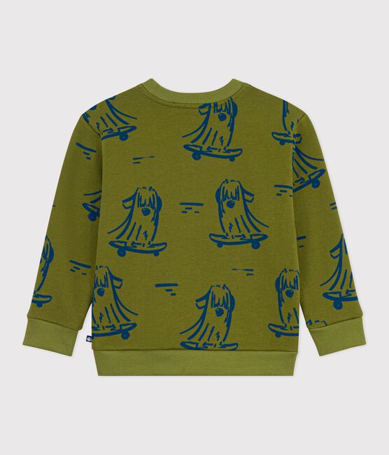 Sweatshirt enfant en coton imprimé bleu CEDAR/ OLYMPIC