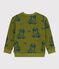 Sweatshirt enfant en coton imprimé bleu CEDAR/ OLYMPIC