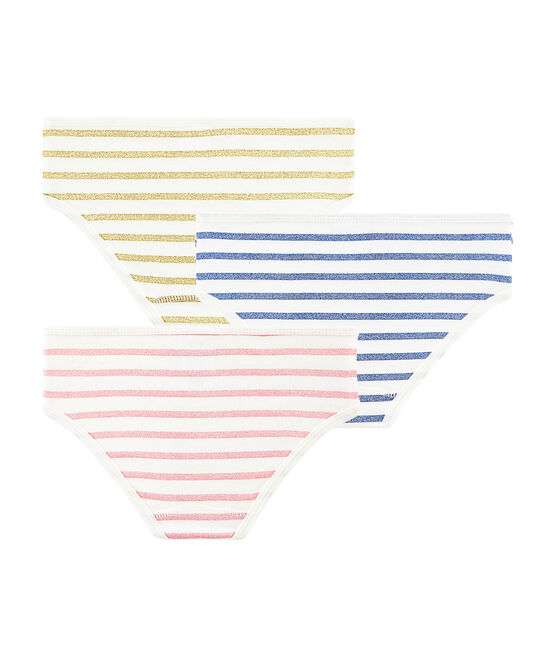 Trio de culottes taille haute petite fille variante 1
