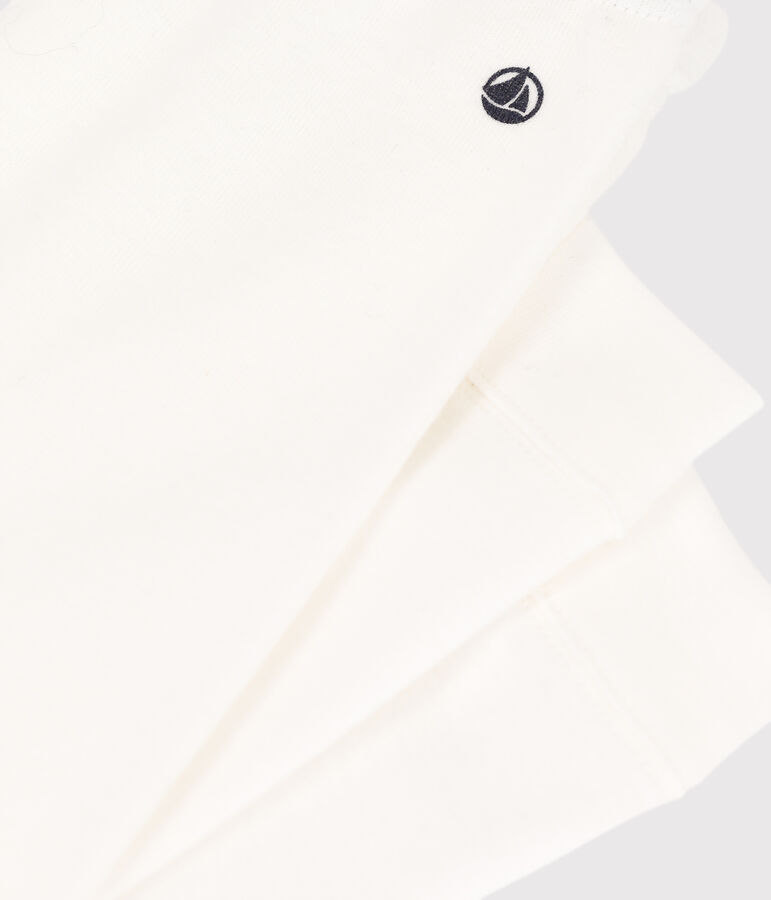 Legging b&eacute;b&eacute; en coton blanc MARSHMALLOW