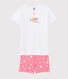 Pyjacourt motif "Bonheur" petite fille en coton