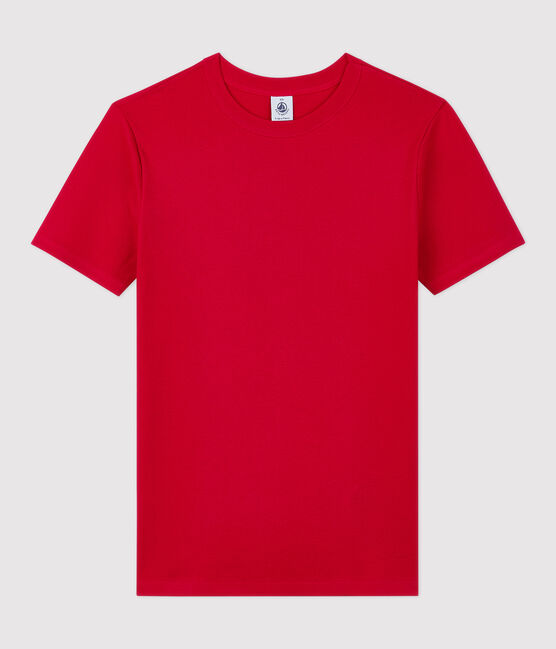 T-shirt col rond iconique en coton Femme rouge TERKUIT