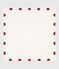 Couverture en coton naissance blanc MARSHMALLOW/rouge TERKUIT