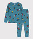 Pyjama snowboard en coton enfant
