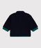 Manteau b&eacute;b&eacute; ouatin&eacute; en sherpa unie bleu/multicouleur