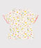 Blouse manches courtes imprimée bébé fille blanc MARSHMALLOW+MINOIS/rose MULTICO