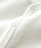Dors-bien blanc en velours de coton biologique sérigraphie Petit Bateau blanc MARSHMALLOW/beige PERLIN
