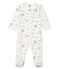 Dors bien bébé fille en côte blanc MARSHMALLOW/blanc MULTICO